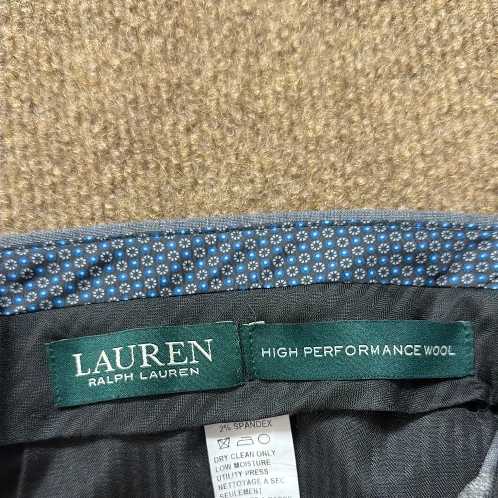 Lauren Ralph Lauren Men's Dress Pants Sz 34x30 Gray High Performance Wool Blend
